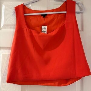 Express Women's Vibrant Orange Crop Top